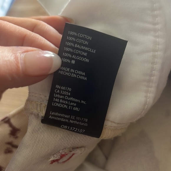 BDG jeans high waist wide leg cow print brown/burgundy white size 26 - Picture 10 of 12